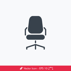 Office Chair Icon / Vector