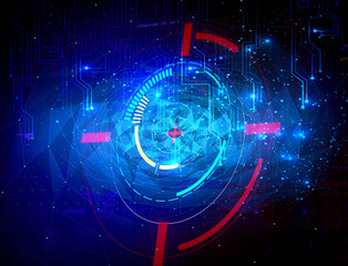 Abstract Modern Technological Multicolored polygon Background