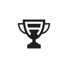 initial letter A logo trophy vector