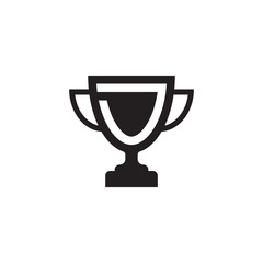 initial letter D logo trophy vector