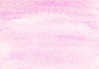 Abstract pink watercolor background in gentle pastel colors. Hand painted on a paper texture. As a canvas or template for text, design, decorative element.