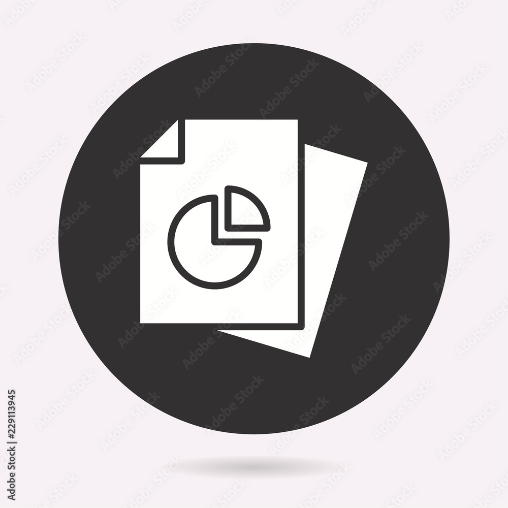 Wall mural business report - vector icon. illustration isolated. simple pictogram.