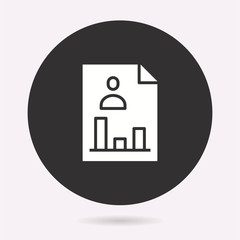 Business report - vector icon. Illustration isolated. Simple pictogram.