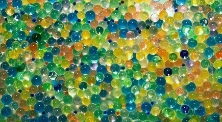 фон из разноцветных прозрачных шаров