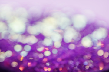 Bokeh of Christmas lights for background abstract.Festive Gift of Happiness and the New Year 2019 celebrations.