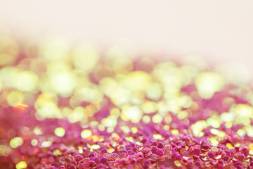 Bokeh of Christmas lights for background abstract.Festive Gift of Happiness and the New Year 2019 celebrations.