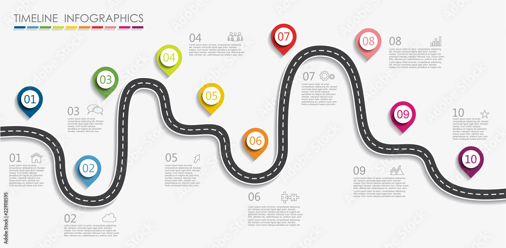 Wall mural infographic design template with place for your data. vector illustration.
