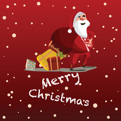 Christmas and Santa Claus background vector illustration 