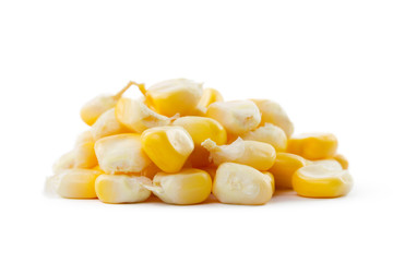 corn seeds isolated on white background
