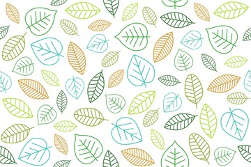 leaves outline seamless pattern for use as wrapping paper gift,fabric