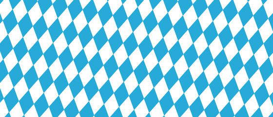 German Munich Beer Festival Oktoberfest - Diamond Shaped Background - Blue And White Vector Illustration