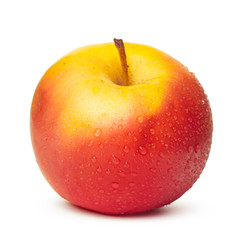 Fresh red apple isolated on white.