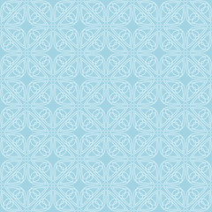 Light blue geometric ornament. Seamless pattern