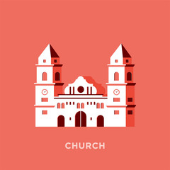 Flat Church Icon Design