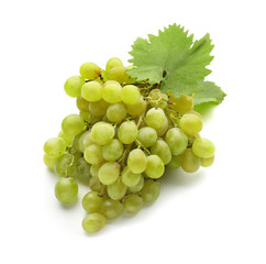 Fresh ripe juicy grapes on white background
