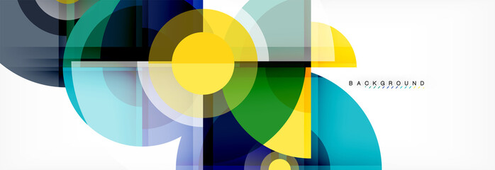 Obraz premium Abstract background bright circles geometric design