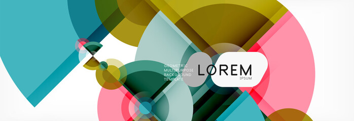 Vector fantastic circle modern geometric background template