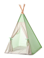 Cozy play tent for kids on white background