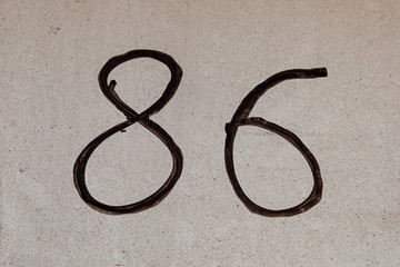 House numbers from France, Belgium, Sweden, Denmark, Finland and St Petersburg