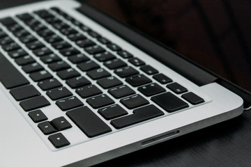 Close up of keyboard of a laptop