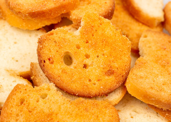 Bunch of bruschetta crackers