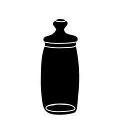 silhouette, glass bank icon