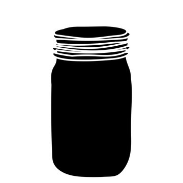 recommend clip art: silhouette of glass jar with lid