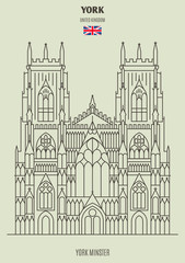 York Minster in York, UK. Landmark icon