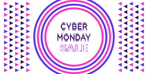 Cyber Monday Sale, Banner. Vector illustration