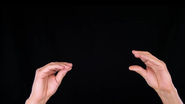man showing shadow theatre with hands