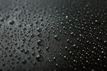 Drops of water on dark background