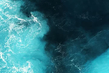 Photo sur Plexiglas Pool eau bleue profonde de la mer