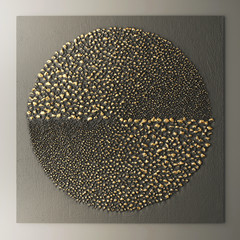 3D wall art, paintings with gold leaf