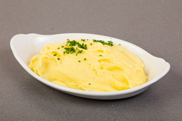 Mushed potato in the bowl