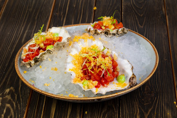 Salmon tartar with avocado