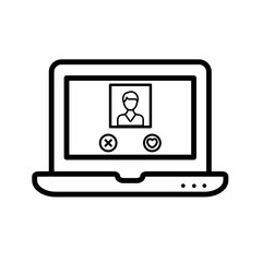 Dating valentines day vector icon