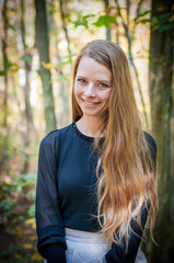 Autumn portrait of young woman