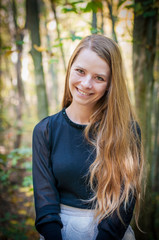 Autumn portrait of young woman