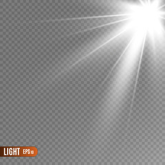 Spotlights. Light sources, concert lighting. Vector illustration
