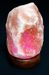 Salt rock, isolated on black background