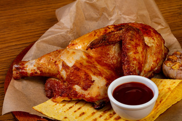 Roasted chicken with sauce