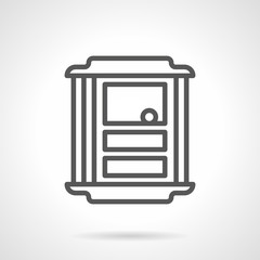 A billiard stand simple line vector icon