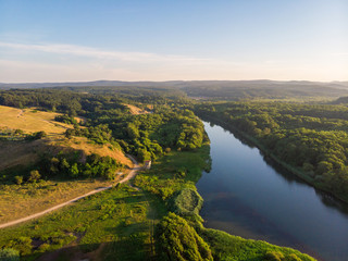 Sunny day at Veleka river estuary,Black sea, Sinemorets village.