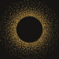 goldene Konfetti mit Freiraum