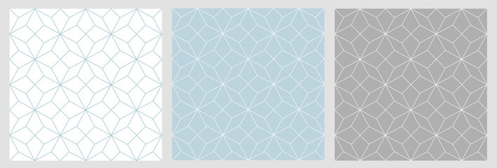 Motif raccord étoiles géometrique sur fond uni