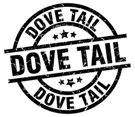 dove tail round grunge black stamp