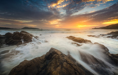 Phuket beach in Thailand.