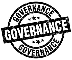 governance round grunge black stamp
