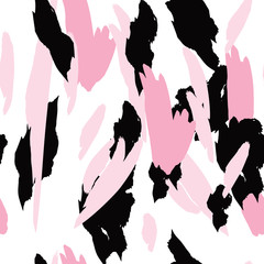 Military camouflage texture with trees, branches, grass and watercolor stains