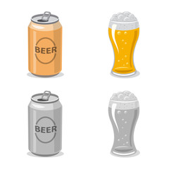 Vector design of pub and bar symbol. Set of pub and interior stock vector illustration.